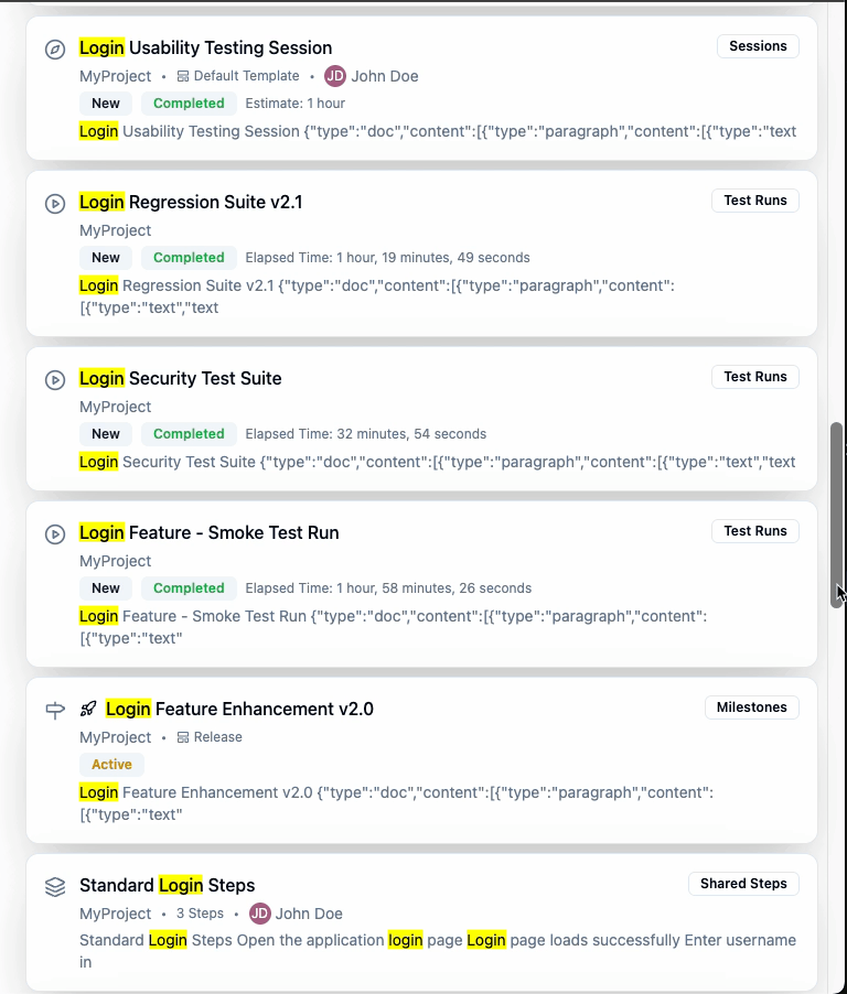Advanced Filters Interface
