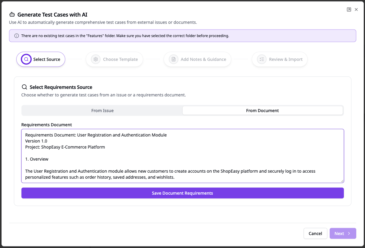 TestPlanIt AI-assisted Test Case Generation